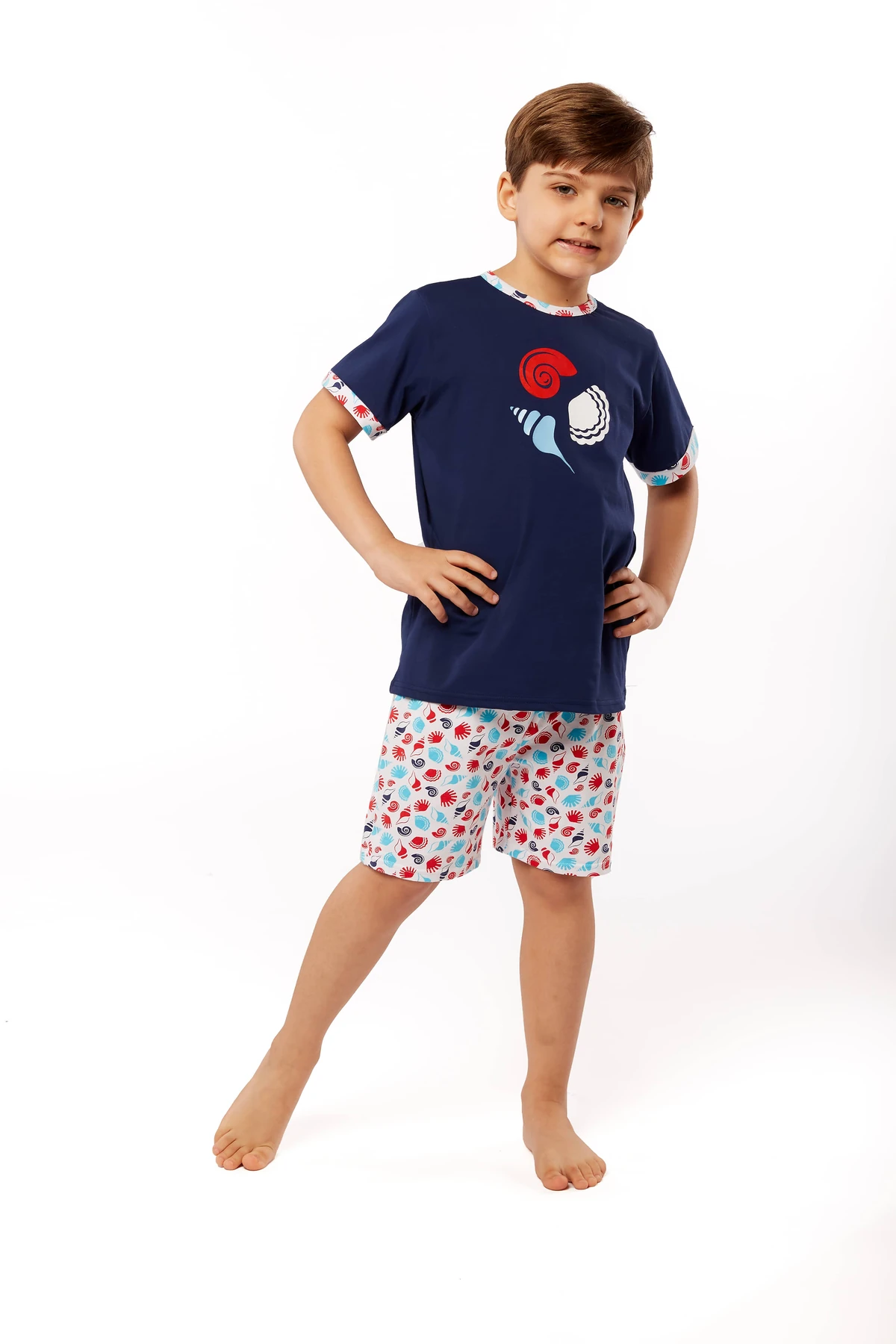 Pijama de baieti-Bleumarin-4/5 ani
