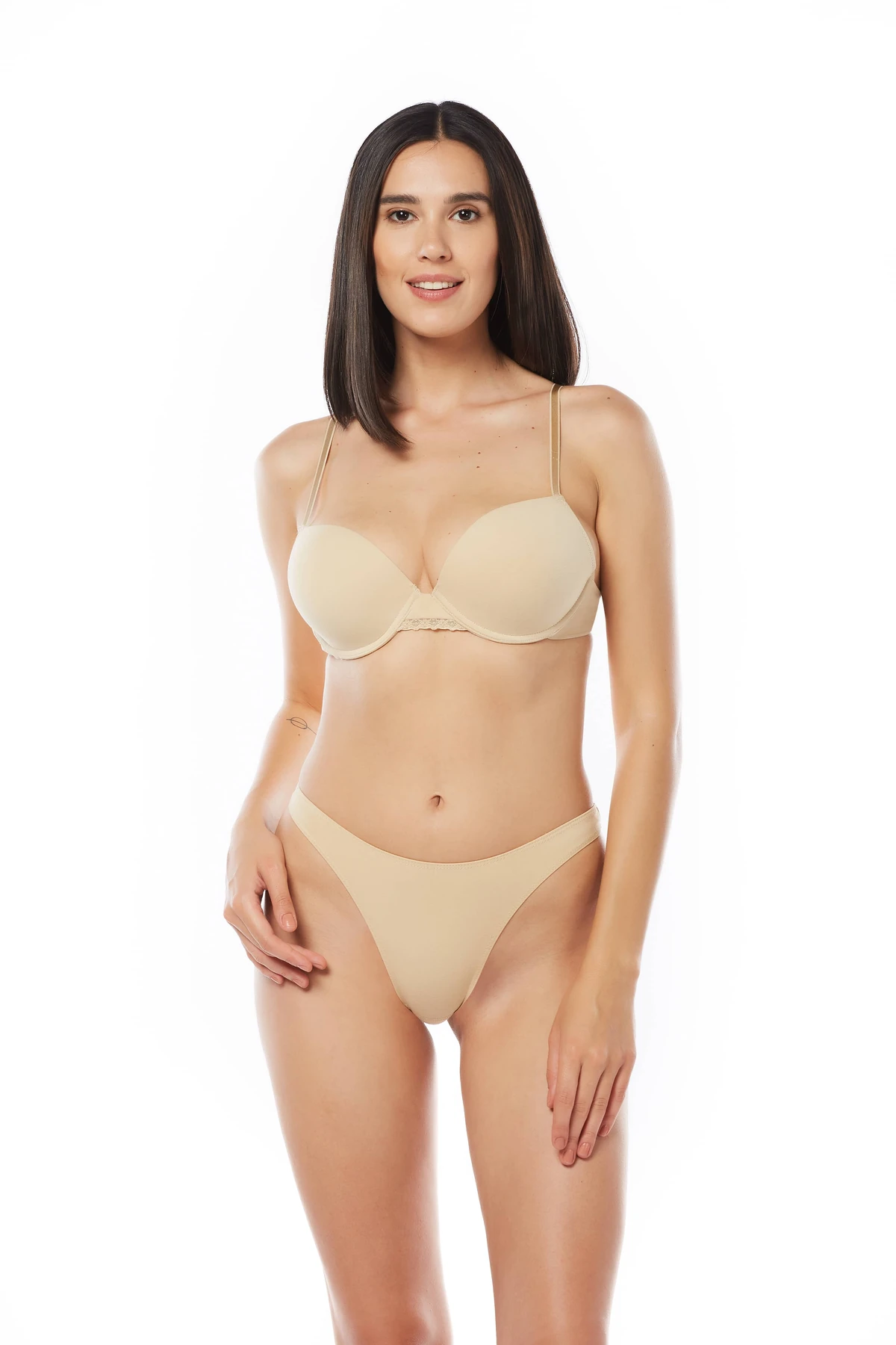 Sutien cu armaturi-Bej-70C